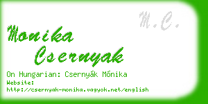 monika csernyak business card